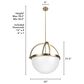 Hunter Wedgefield 4-Light Pendant in Alturas Gold, , large