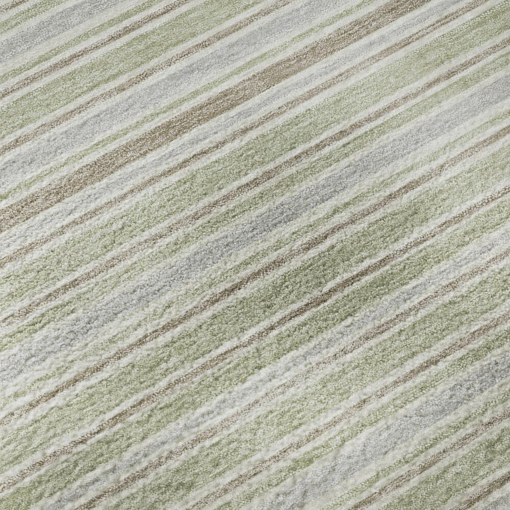 Dalyn Rug Company Soft Essentials Striped Celery 8' x 10' Indoor/Outdoor Area Rug, , large