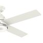 Hunter Daphne 54" Ceiling Fan with LED Light in Fresh White, , large