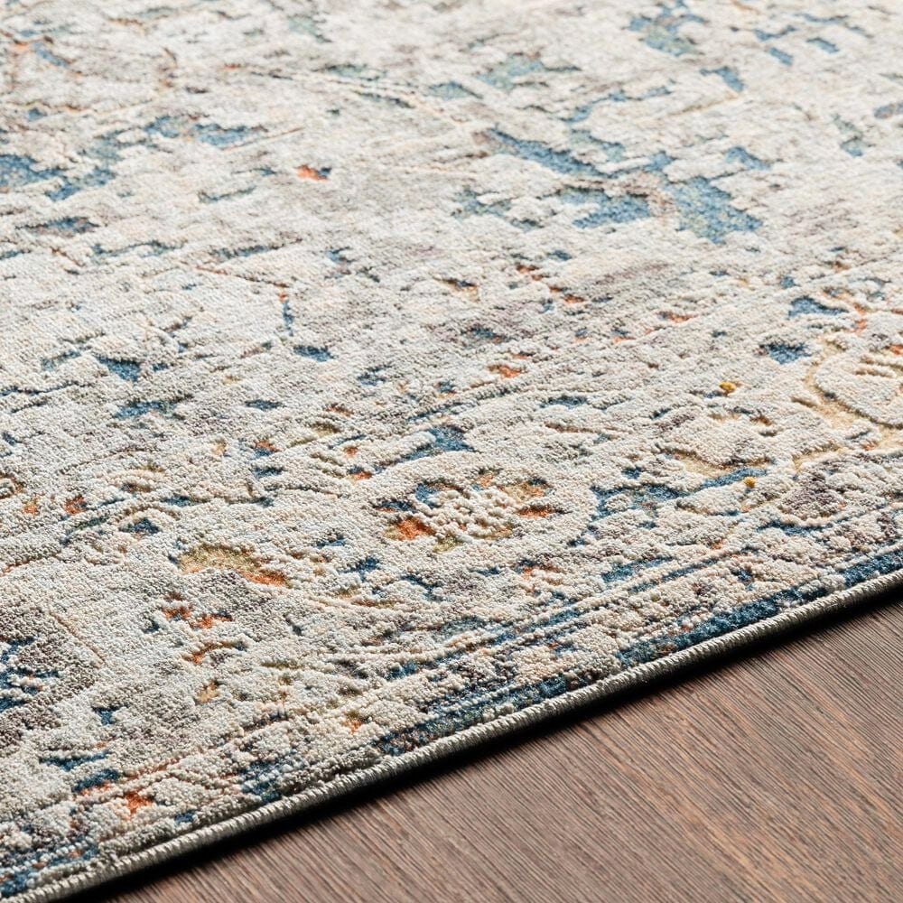 Surya Presidential PDT-2300 2&#39; x 3&#39;3&quot; Blue, Gray and Orange Scatter Rug, , large