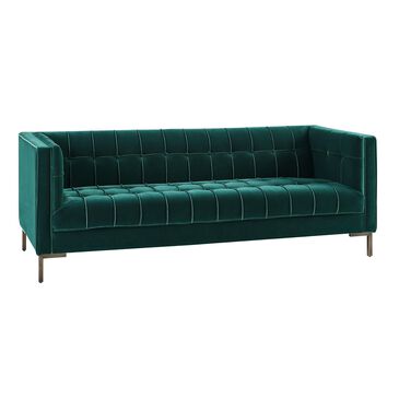 Steve Silver Isaac Stationary Sofa in Green Velvet, , large