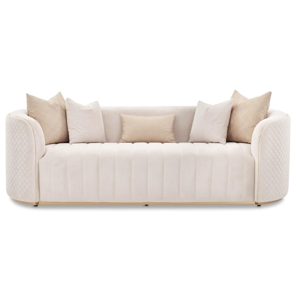 Vista Haus Ariana Stationary Sofa in Beige Velvet, , large