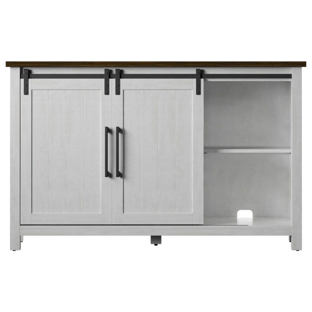 RTJ Furniture 2-Door Sideboard with Wine Storage in Antique White, , large