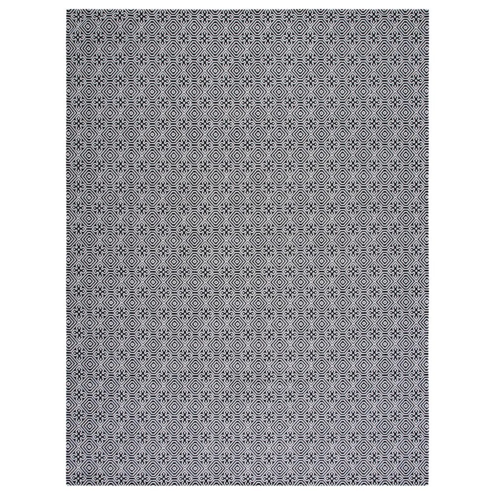 Safavieh Martha Stewart Cotton MSR402H 8" x 10" Charcoal and Grey Area Rug, , large