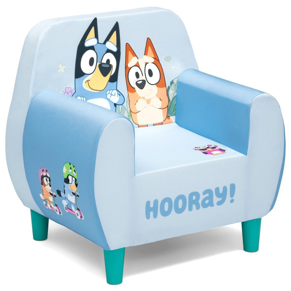 Delta Children Bluey Upholstered Toddler Chair in Blue, , large