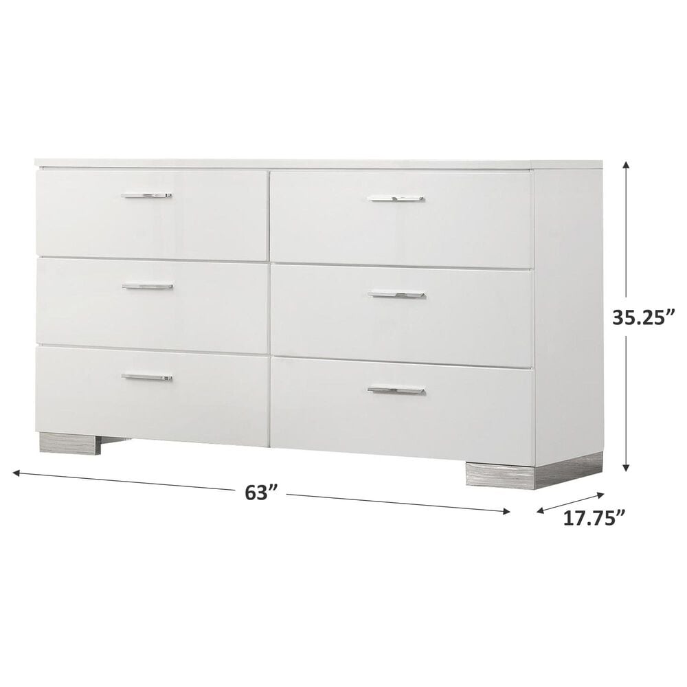 Pacific Landing Felicity Dresser in High Glossy White, , large