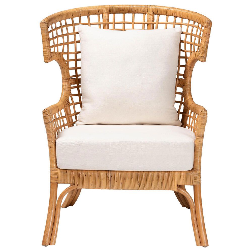 Baxton Studio Regina Arm Chair in Neutral, , large