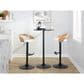 LumiSource Grotto Swivel Barstool with White Faux Leather Upholstery in Black and Zebra (Set of 2), , large