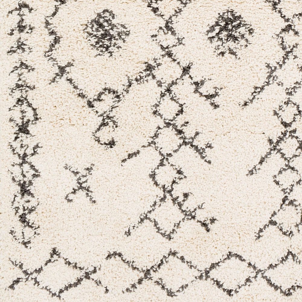 Surya Berber Shag BBE2302 7&#39;10&quot; x 10&#39;2&quot; Charcoal and Light Beige Area Rug, , large