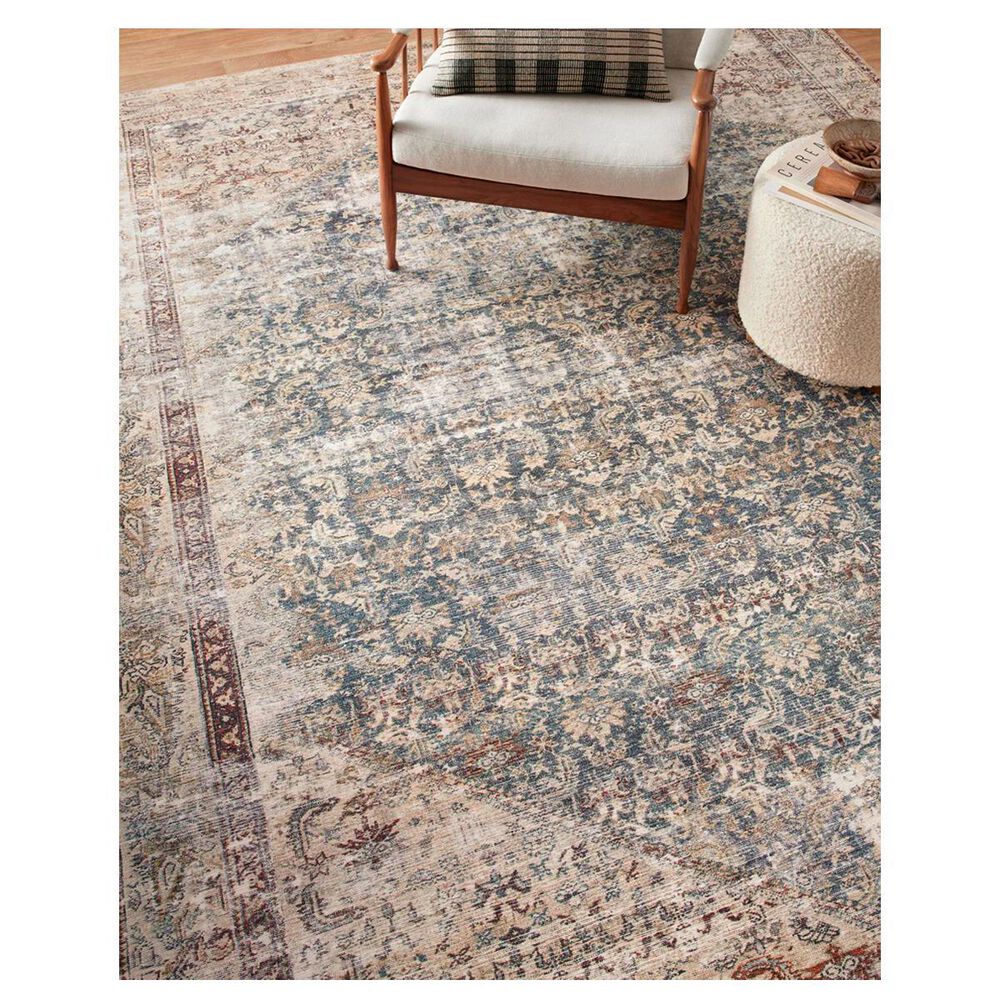 Amber Lewis x Loloi Georgie 2&#39; x 5&#39; Teal and Antique Area Rug, , large