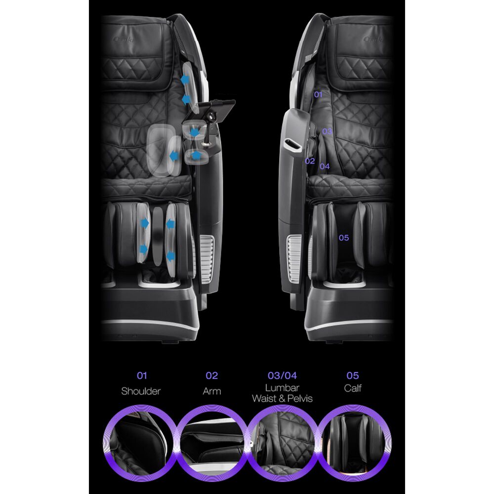 TITAN Osaki Maestro LE Series Black Reclining 4D Massage Chair with Wireless  Charger, Heated Back Roller, Touch Screen Remote MAESTROLEBL - The Home  Depot