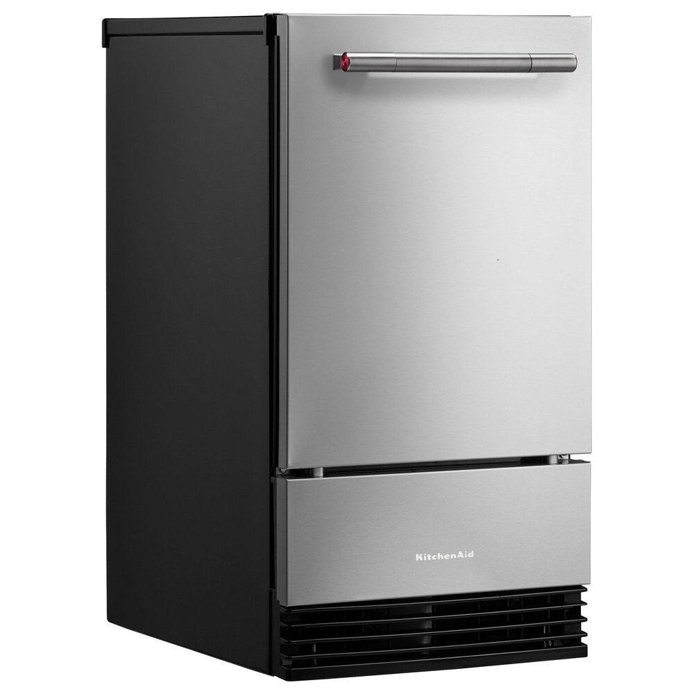KitchenAid 18&quot; Automatic Ice Maker in PrintShield Stainless, , large