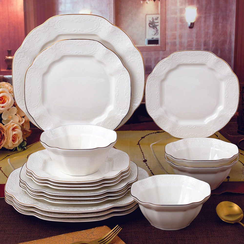 Gifts Plus Bernadotte 16-Piece Dinnerware Set in White, , large