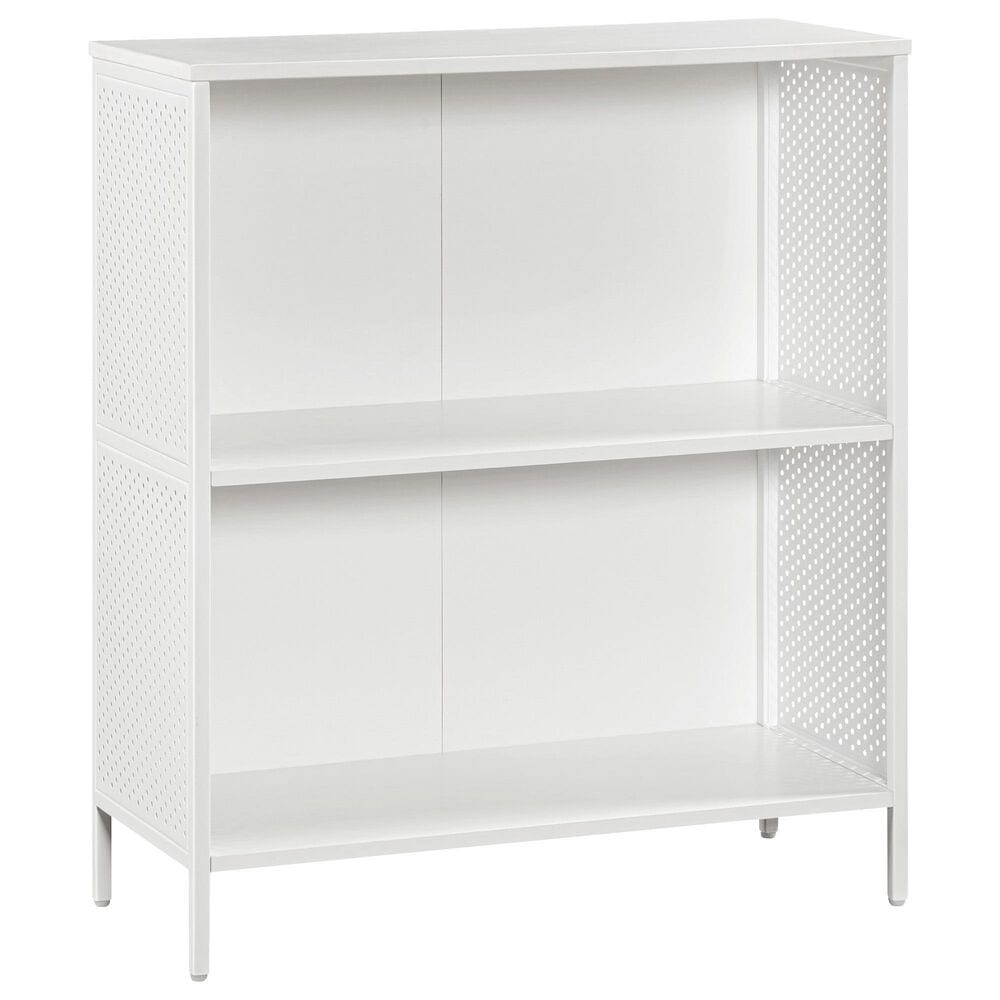 Valor Living Ace 2-Shelf Storage Bookcase in White, , large