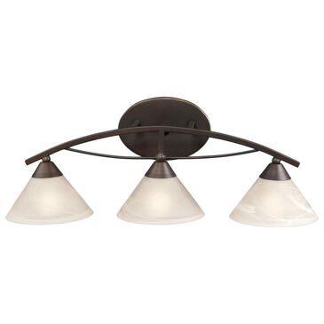 Stein World Elysburg 3-Light Vanity In Oil Rubbed Bronze And White Glass, , large