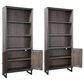 Riva Ridge Harper Point 76" 2-Door Bookcase in Fossil (Set of 2), , large