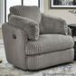Ashley Tie-Breaker Manual Swivel Glider Recliner in Fog, , large