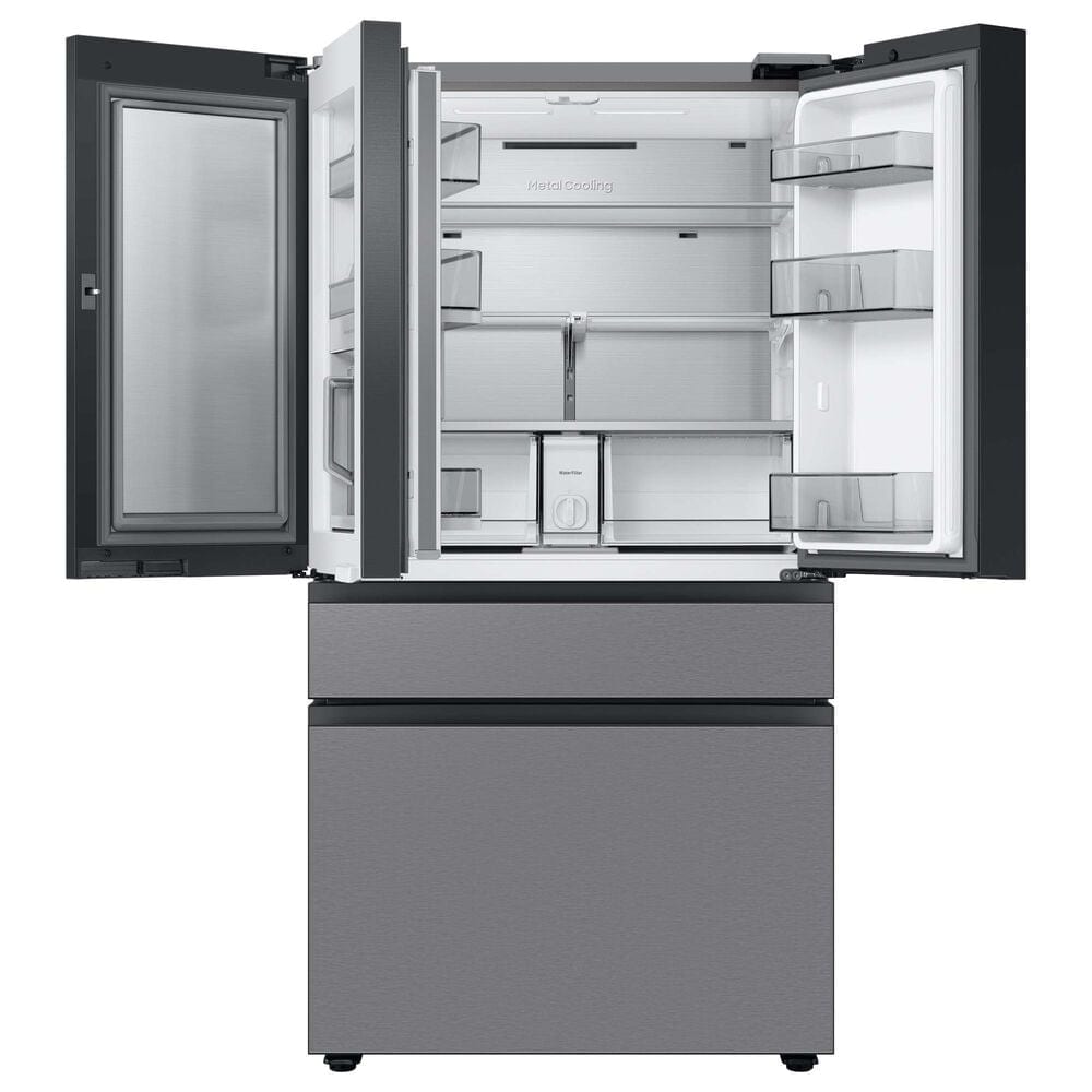Samsung Bespoke Bespoke 23 Cu. Ft. French Door Refrigerator with Beverage Center - Stainless Steel Panels Included, , large