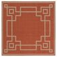 Surya Alfresco 7"3" Square Rust, Brown and Beige Indoor/Outdoor Area Rug, , large