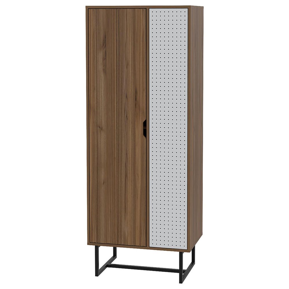 RST Brands Vernal Storage Cabinet in Mahogany with White Metal Door, , large