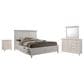 Hawthorne Furniture San Mateo 4-Piece King Storage Bedroom Set in Rustic White, , large