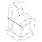 Crown Mark Forana Dining Side Chair in Black, , large