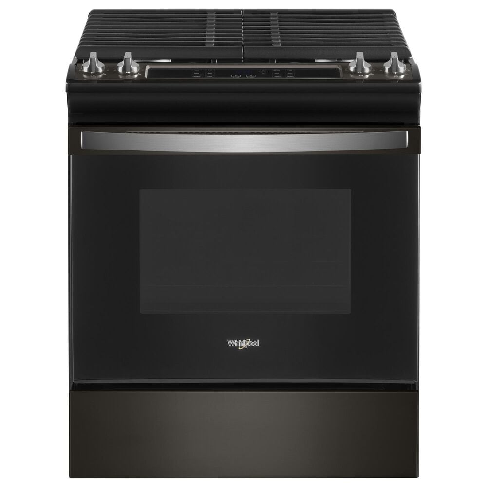 Whirlpool 5 Cu. Ft. Gas Range with Frozen Bake in Fingerprint Resistant Black Stainless Steel, , large