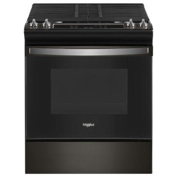 Whirlpool 5 Cu. Ft. Gas Range with Frozen Bake in Fingerprint Resistant Black Stainless Steel, , large