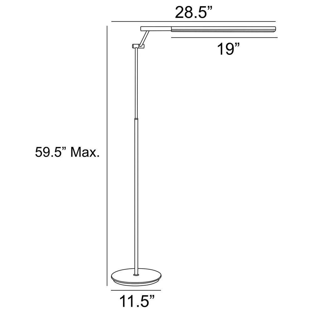 Lite Source Tilla LED Floor Lamp in Silver, , large