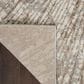 Nourison Metallic 5"3" x 7"3" Grey Mocha and Gold Area Rug, , large