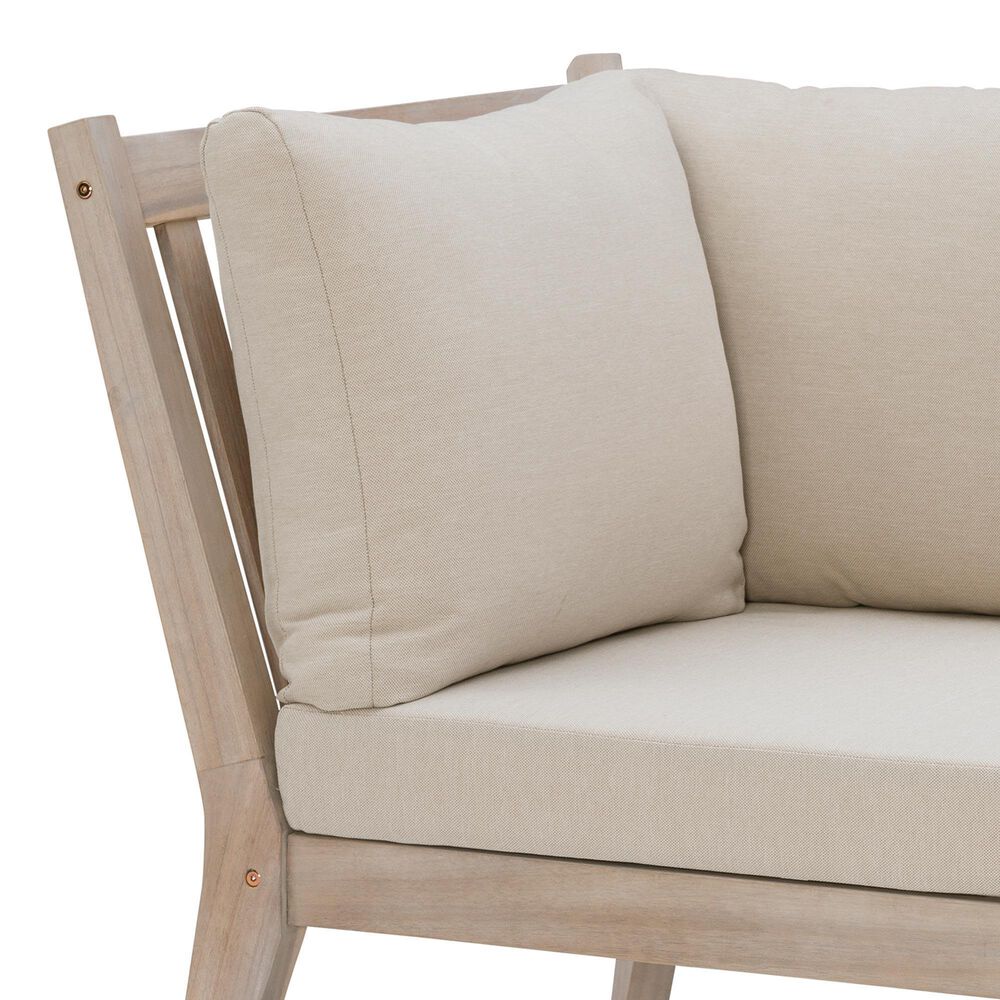 Linon Home Decor Teagon Patio Corner Chair in Beige, , large