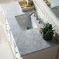 James Martin Vanities Bristol 48" Single Bathroom Vanity in Bright White with 3 cm Carrara White Marble Top and Rectangular Sink, , large