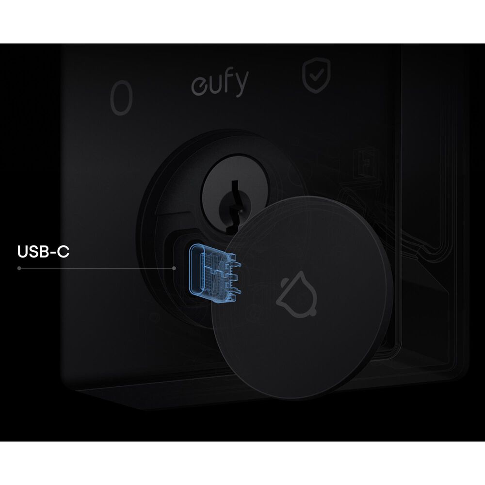 eufy FamiLock S3 Max Video Doorbell and Palm Scanner in Black, , large