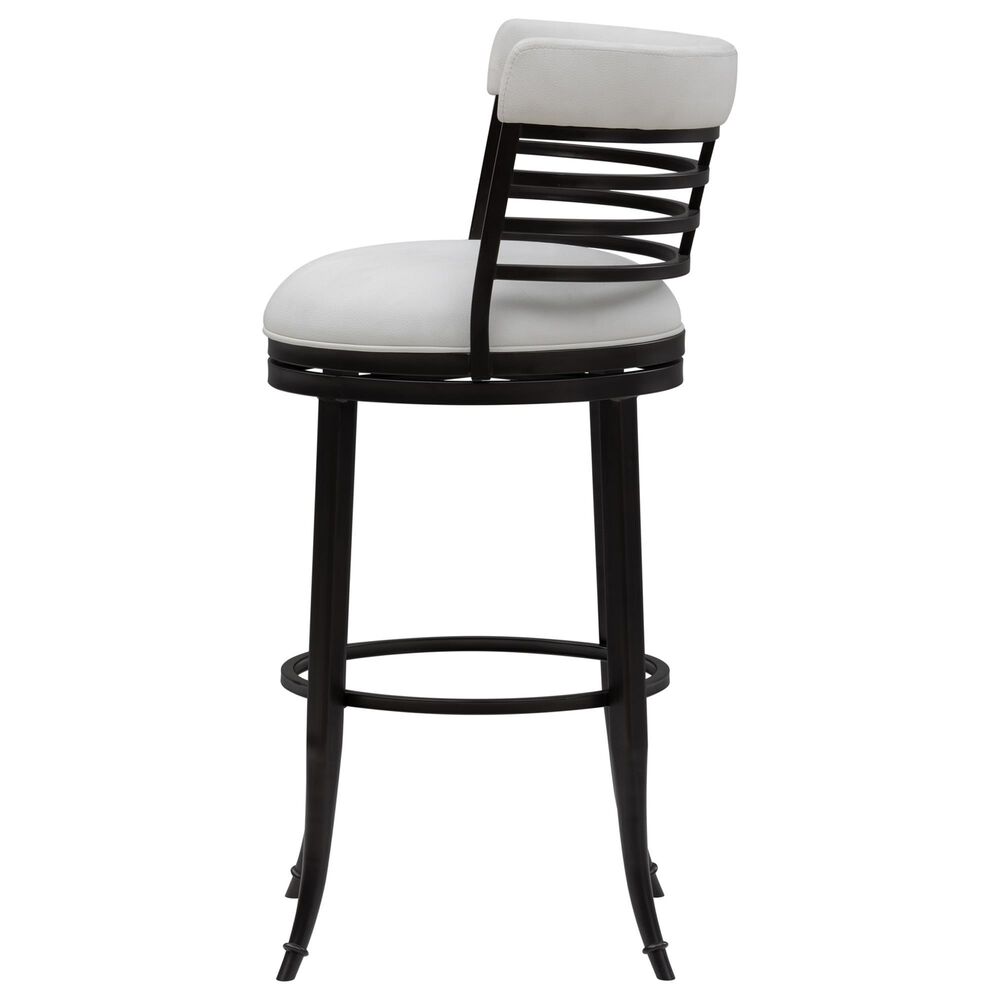 Armen Living Telia Bar Height Stool with Ivory Upholstery in Dark Brown, , large