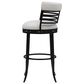 Armen Living Telia Bar Height Stool with Ivory Upholstery in Dark Brown, , large