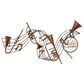 Maple and Jade 22" x 34" Musical Notes Wall Decor in Weathered Brown, Distressed Bronze, Green and Gold, , large