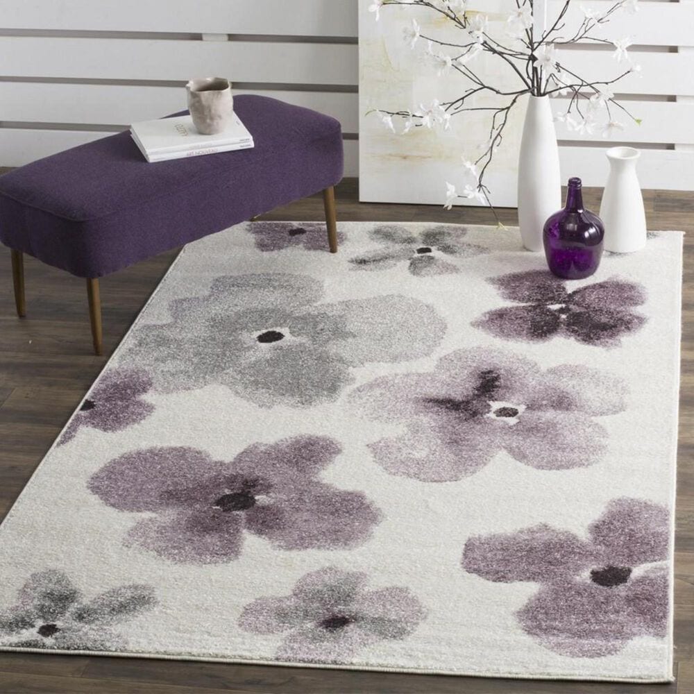 Safavieh Adirondack ADR123L 4" x 6" Ivory and Purple Area Rug, , large