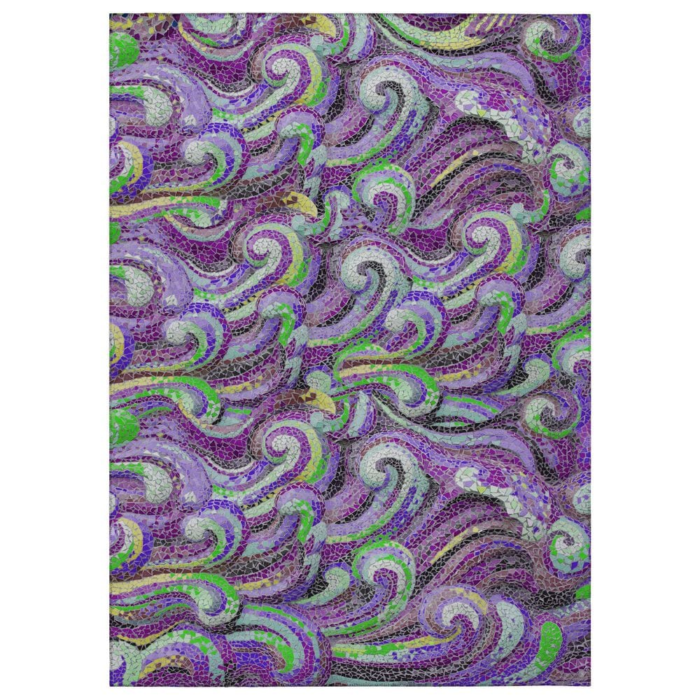 Dalyn Rug Company Seabreeze Abstract 5" x 7"6" Violet Area Rug, , large