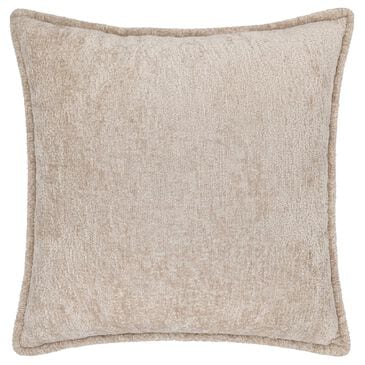 Chanasaya 20" Square Textured Shimmer Throw Pillow in Beige, , large