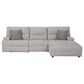 Ashley Acklen Place 3-Piece Power Right Facing Reclining Sectional with Chaise in Pewter, , large
