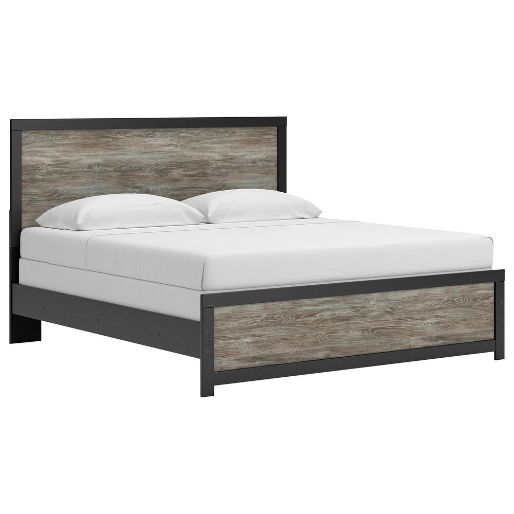 Ashley Broachmyn King Panel Bed in Black and Gray, , large