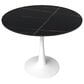 Leisuremod Leisuremod Bristol 31 round dining table White base with Black Sintered stone Top, , large