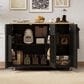 HOMLUX 51" Fluted Kitchen Island with Drop Leaf in Black Ash, , large
