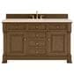 James Martin Vanities Brookfield 60" Single Bathroom Vanity in Honey Oak with 3 cm Eternal Marfil Quartz Top and Rectangular Sink, , large