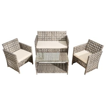 HOMLUX 4-Piece Patio Conversation Set in Beige, , large
