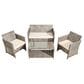 HOMLUX 4-Piece Patio Conversation Set in Beige, , large