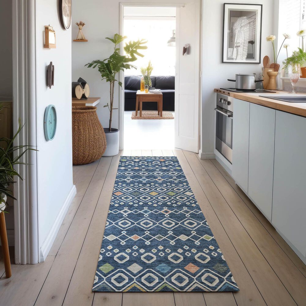Dalyn Rug Company Neo NO12 2&#39;3&quot; x 7&#39;6&quot; Navy Runner, , large