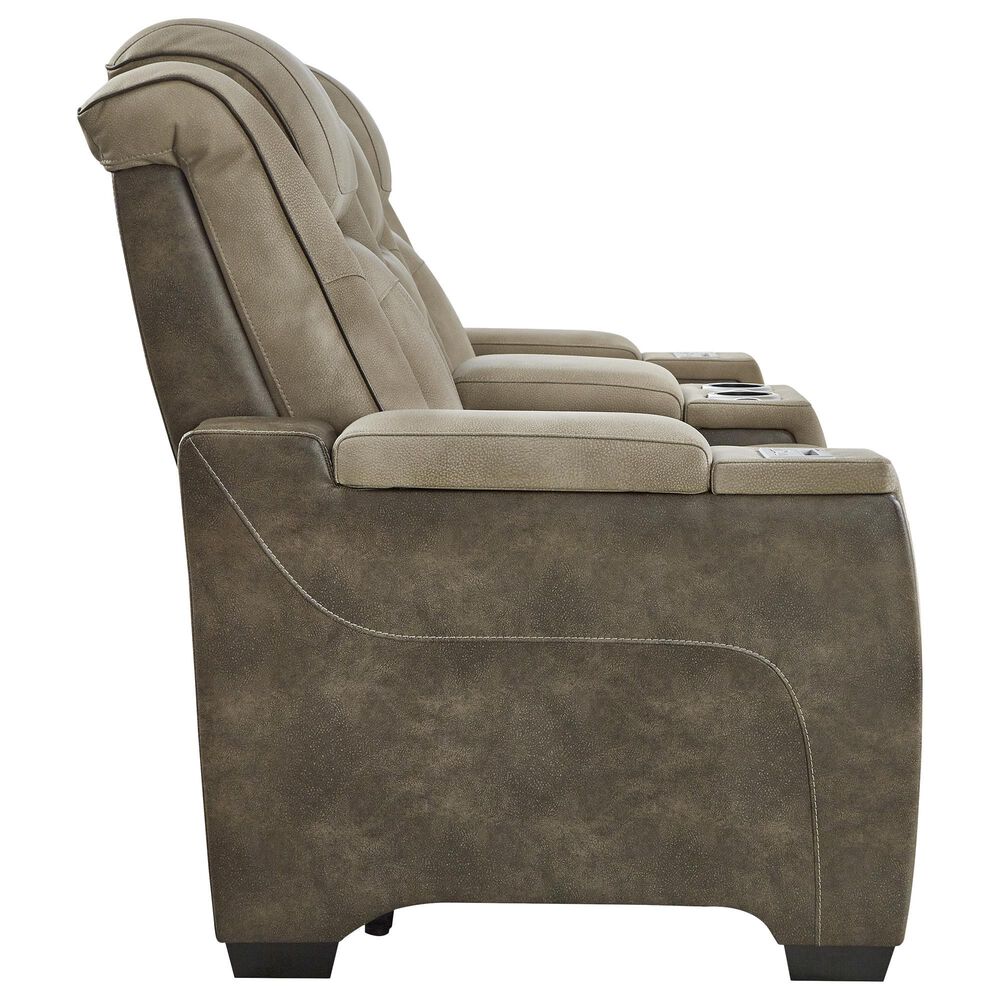 Ashley Next-Gen DuraPella Power Reclining Loveseat with Console in Sand, , large