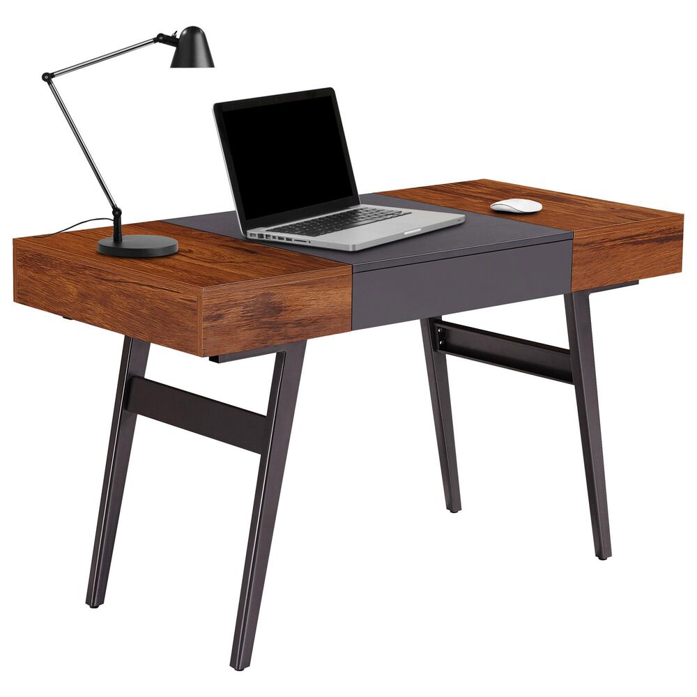 Rta Products Llc Expandable Writing Desk in Antique Mahogany and Grey, , large