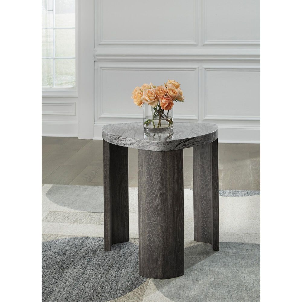 Ashley Surmour End Table in Gray and Brown, , large